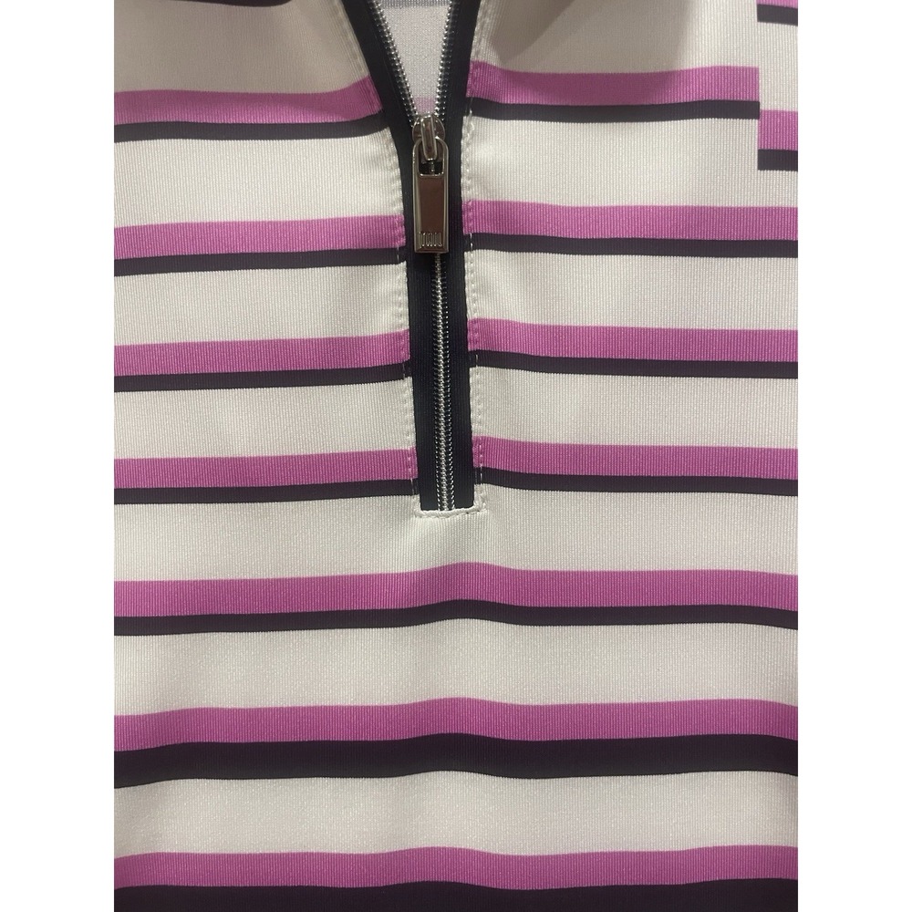 Tail Womens XL Golf/Tennis Sleeveless Shirt Lavender / black/ White Q Zip EUC - Picture 3 of 7